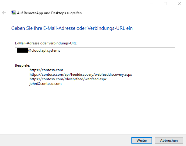 Email-Adresse angeben