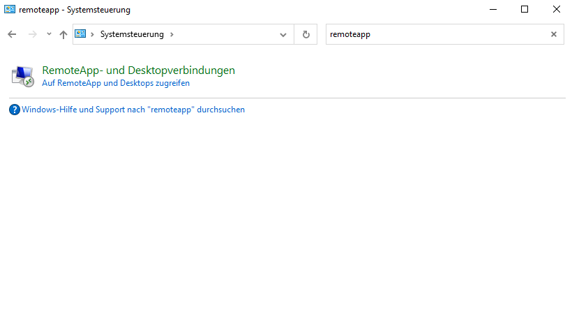 RemoteApp suchen